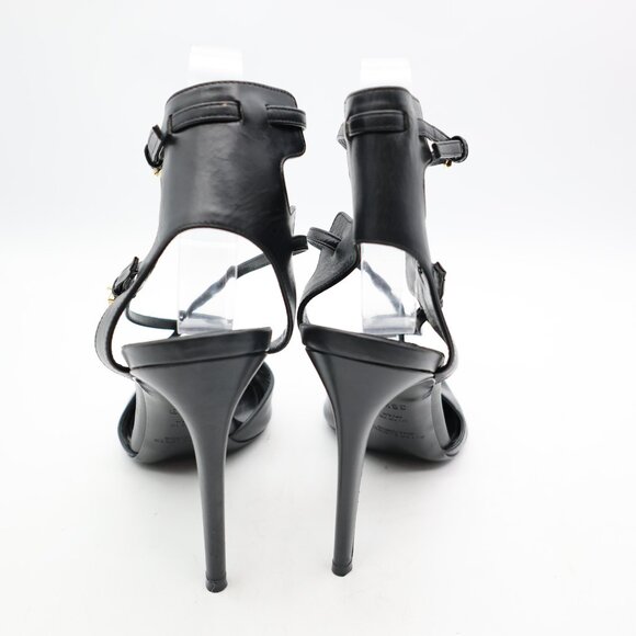 Ralph Lauren Collection Black Heels Women's EU 38.5 B Pump Open Toe Ankle Strap - Picture 5 of 12